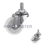 2 Inch PP White Caster Wheels Threaded Rod Swivel Furniture Casters