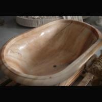 Buy cheap Home deocration pink marble bathtub with polish surface for bathroom,china product