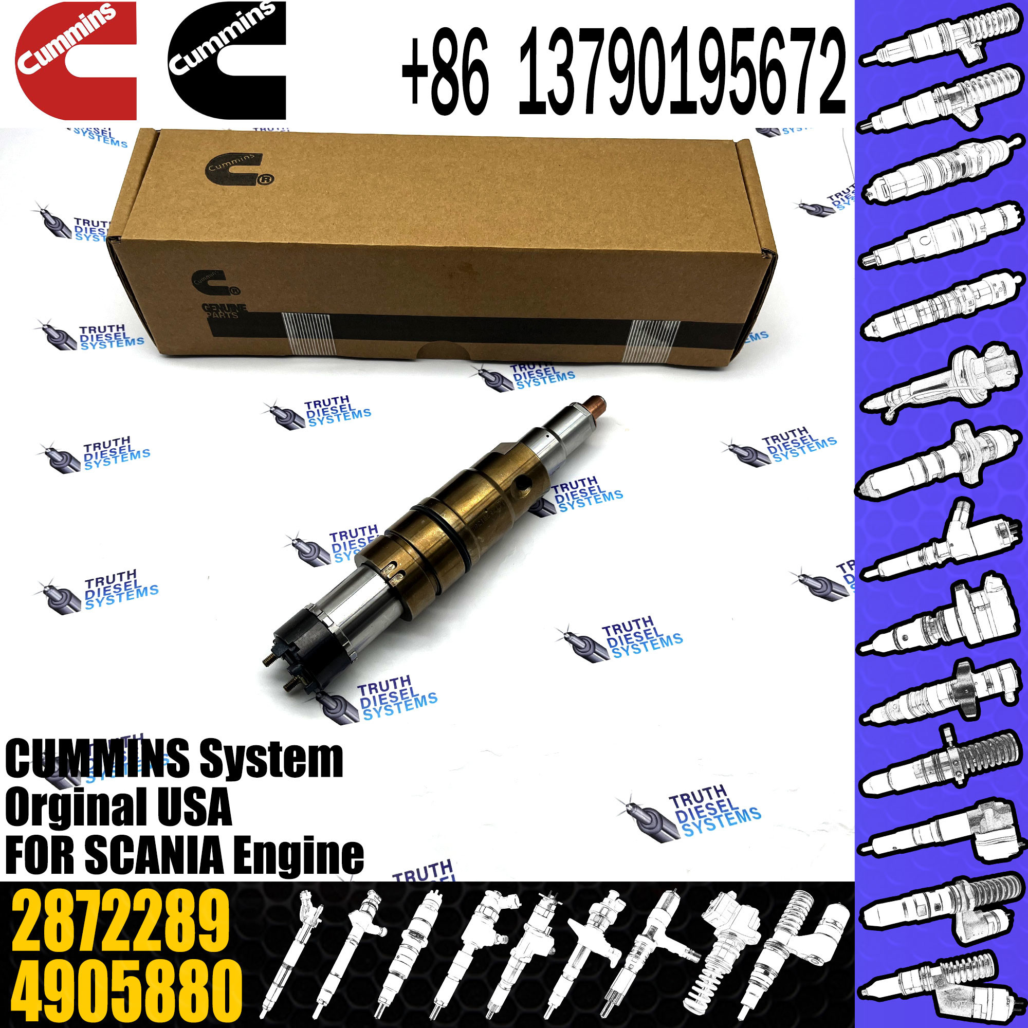 Fuel Diesel Injectors Nozzle 2897320 2872289 2030519 1948565 2872544 4384363 5579419 for Cummins