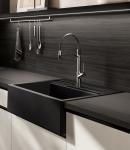 Customized EGGER Kitchen Cabinet Modern White And Black Cabinets