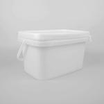 5L Food Storage Square Plastic Bucket IML Design Home Use