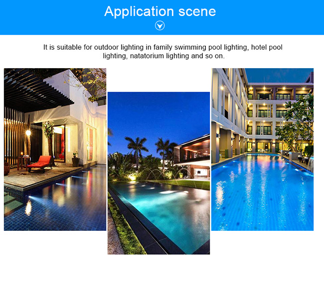 Outdoor waterproof Private Mode IP68 RGB color underwater led pool light with ce rohs