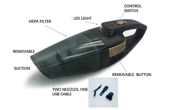 Buy cheap ABS Rechargeable Cordless Car Vacuum Cleaner With Charger from wholesalers