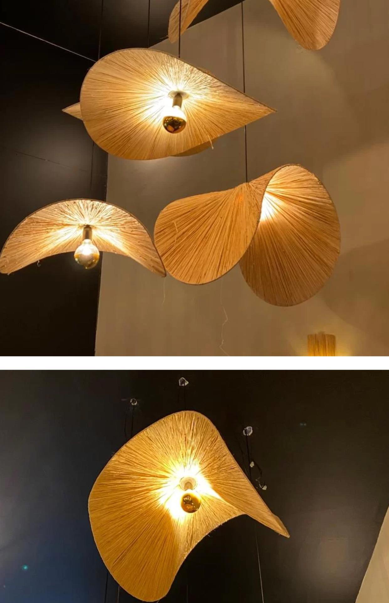 Japanese Chandelier Creative Hand Living Dining Room Woven Bamboo Chandelier(WH-MI-408)