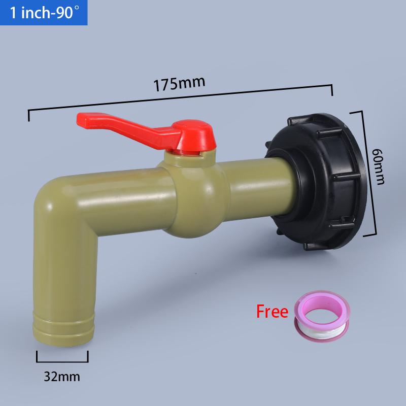 Reducing Water Waste S60x6 Adapter Faucet for IBC Tank Tap Coarse Thread 1/2 3/4 1inch