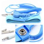 Blue 3meters Line PVC Fabric ESD Wrist Strap Bracelet For Cleanroom