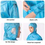 110g/sm Chemical plant Anti Static Garments Grid Polyester Lab Coat