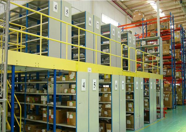 Warehouse Mezzanine Floor Racking System , Customzied Industrial Metal Racks For