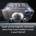 Metal Ambient Light 15w Wireless Charger Car Phone Holder With Oval Shape And