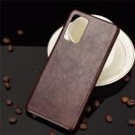 Vintage Leather Back Cover , Anti Scratch Cell Phone Protective Cover Half