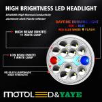743*312*310mm YAYE 5.75 Inch GN125 LED Accessory Red Blue Flash Motorcycle High