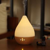Buy cheap Ceramic Aroma Diffuser Nature Wood 180ml Essential Oil Diffuser With Led Light product