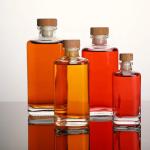 Round Glass Liquor Wine Whisky Tequila Vodka Bottle with Cork 100ml 200ml 250ml