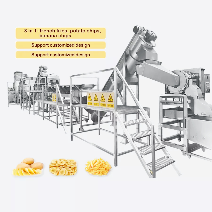 Potato Chips Frozen French Fries Production Line Automatic For Food Shop