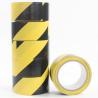 Buy cheap Black and yellow PVC warning tape Fire safety engineering traffic warning line, black and yellow twill reflective tape from wholesalers