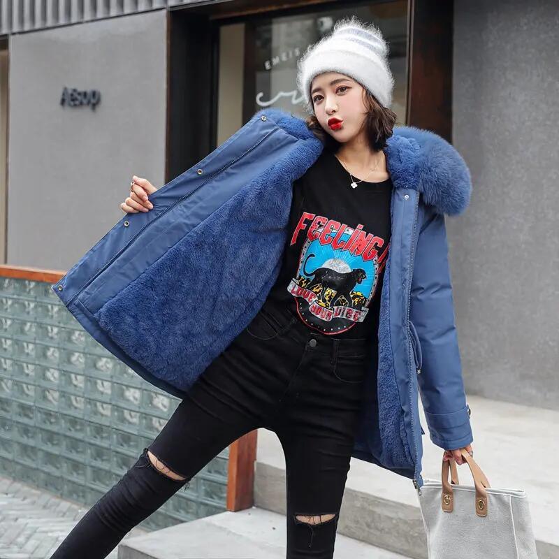 Winter Jacket Warm Fur Collar Thick Overcoat Ladies Long Hooded Parkas Women′s Jacket Clothes Snow Wear Coat for Women