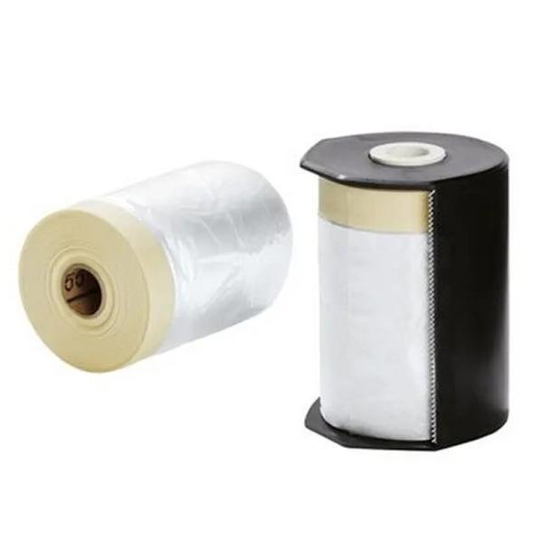 PE Painters Pre Taped Masking Film Folded Protection Disposable Hand Masker For