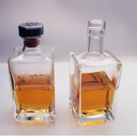 Buy cheap Zinc Alloy Cork Square Whiskey Bottle 700ml 21.5mm Crystal White product