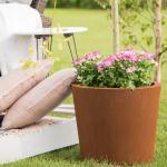 Home Decor Luxury Tall Metal Outdoor Planters Natural Rusted Customizable