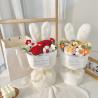 Buy cheap Cute Knitted Plush Rabbit Ears Bouquet Small Fragrance Style Qixi Graduation Season With Light Hand Bouquet Girlfriend Birthday Gift from wholesalers