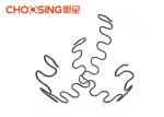 Black Color 8 Gauge Zig Zag Springs High Carbon Steel Wire Materials 82B / 70#
