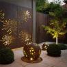 Buy cheap Chrysanthemum Pattern Rusty Metal Garden Ornaments Corten Steel Laser Cut Panels from wholesalers