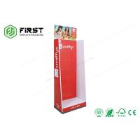 Buy cheap Easy Assembly Cardboard Advertising Stand Customized Floor Display With Plastic product