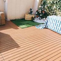 Buy cheap Commercial Wood Deck Tiles Rotproof Outdoor Wood Planks Interlocking product