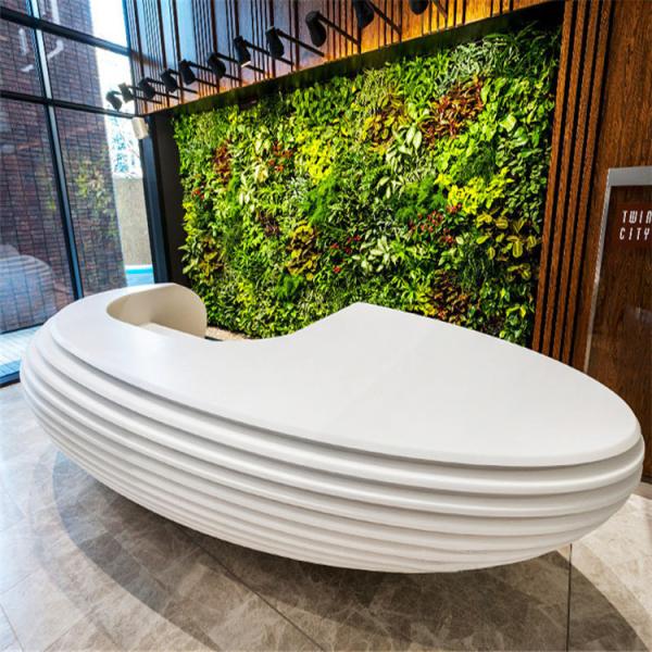 Buy cheap Special Shape Modern Reception Desk , Reception Desk Furniture Customized Color from wholesalers