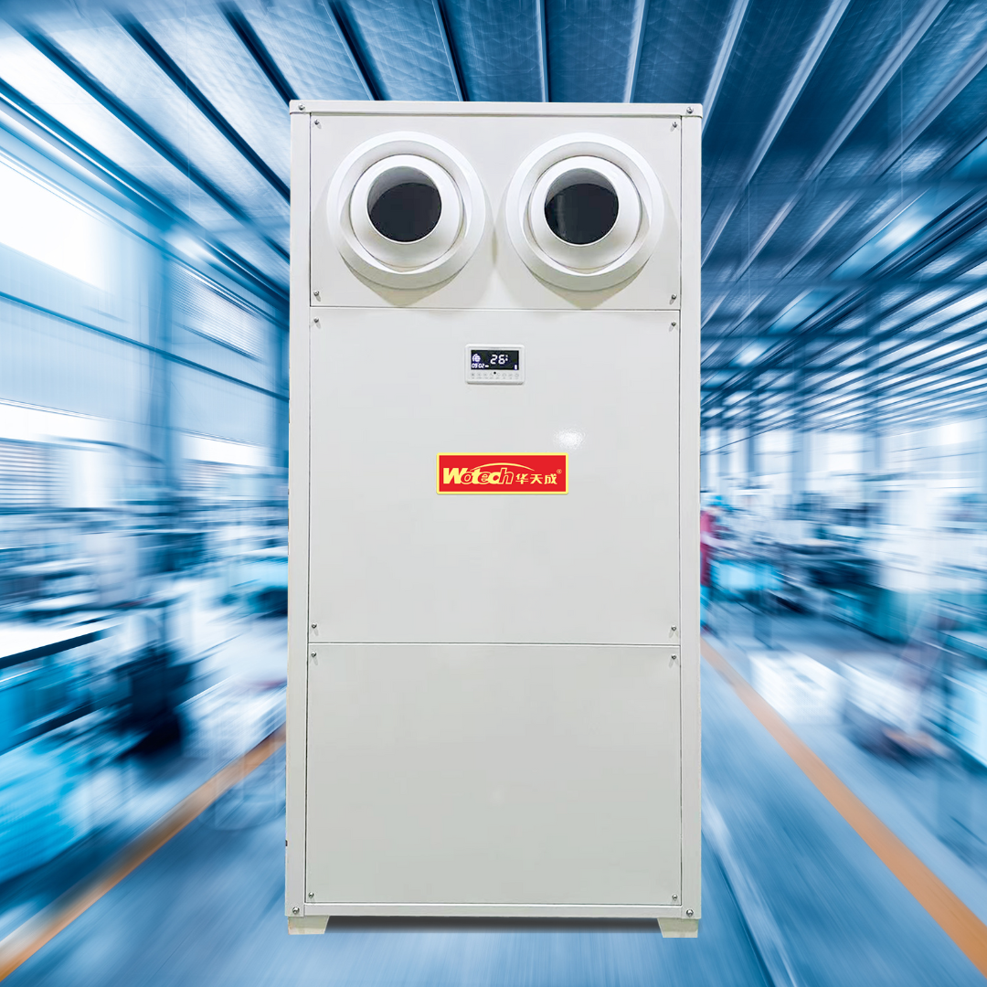 Evaporative Cooling Heat Pump Semi Open Air Water Cooled R410A AC Power Source for Room Garage Use Commercial Needs