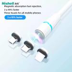 Length 1.2M PVC Magnet Charging Cable , Multicolor 3 In One Magnetic Cable