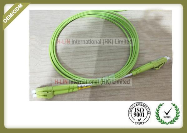 Buy cheap OM5 Duplex Fiber Optic Cable LSZH Jacket LC Connector With Light Green Color from wholesalers