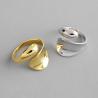 Buy cheap Lanciashow 925 Pure Silver Fine Jewelry Opening Ring Smooth Surface Water Drop from wholesalers