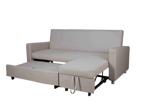 Buy cheap Gray Cotton Home Sofa Bed Convertible Adjustable Footrest With Side Pocket from wholesalers