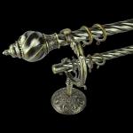 0.5mm Polished Curtain Rod Bracket Arrow Metal Sliding curved Twisted Birch