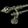 Buy cheap 0.5mm Polished Curtain Rod Bracket Arrow Metal Sliding curved Twisted Birch Fitting from wholesalers