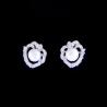 Buy cheap Girl White Silver Pearl Earrings Sterling Silver Jewelers With Elegant Snowflake from wholesalers