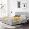 Buy cheap Double Size Upholstered Gas Lift Platform Bed Frames Hydraulic System With Storage from wholesalers
