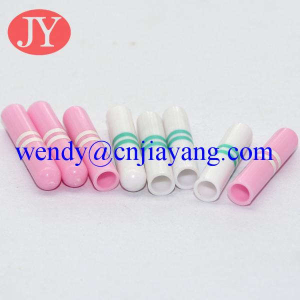 Buy cheap Custom color and Rolling pring logo custom logo plastic aglet for garment hoodies cord from wholesalers