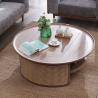 Buy cheap Vintage Solid Wood Rattan Round Coffee Table 80*80*40 For Hotel Hall from wholesalers