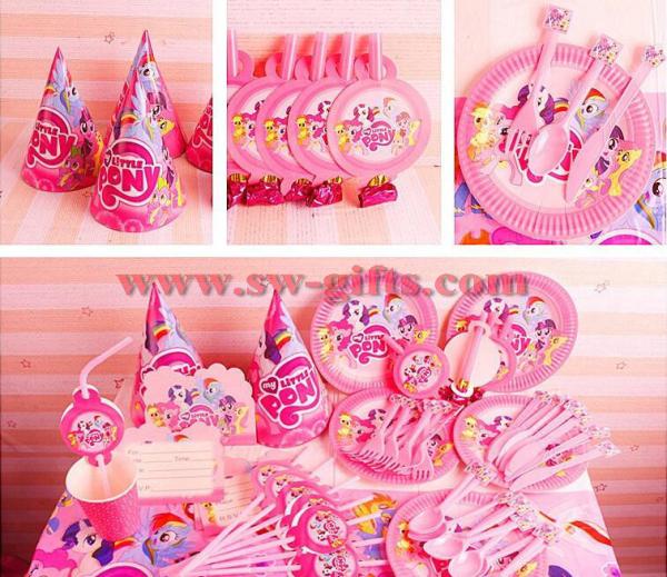 New pony party supplies for children birthday party party supplies of table