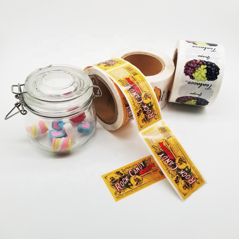 Cheap Self Adhesive Paper Sticker Customized Private Logo Food Labels With Glossy Lamination