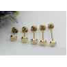 Buy cheap Bag whee buckle hardware accessories one word shape round 12 mm width light gold metal rivets studs for leather straps from wholesalers