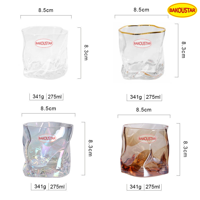 OEM 275ml Colorful Special Shaped Whiskey Glasses