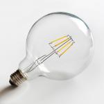Vintage G125 Globe LED Edison Filament Bulbs 4W / 6W 8W Dimmable Filament Bulbs