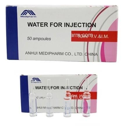 Buy cheap Water for Injection 10ml, 50's/box, clear, colourless, odourless, tasteless and sterile liquid GMP Medicine from wholesalers