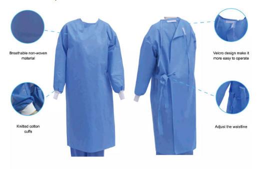 Buy cheap Nonwoven Disposable Medical Protective Gowns from wholesalers