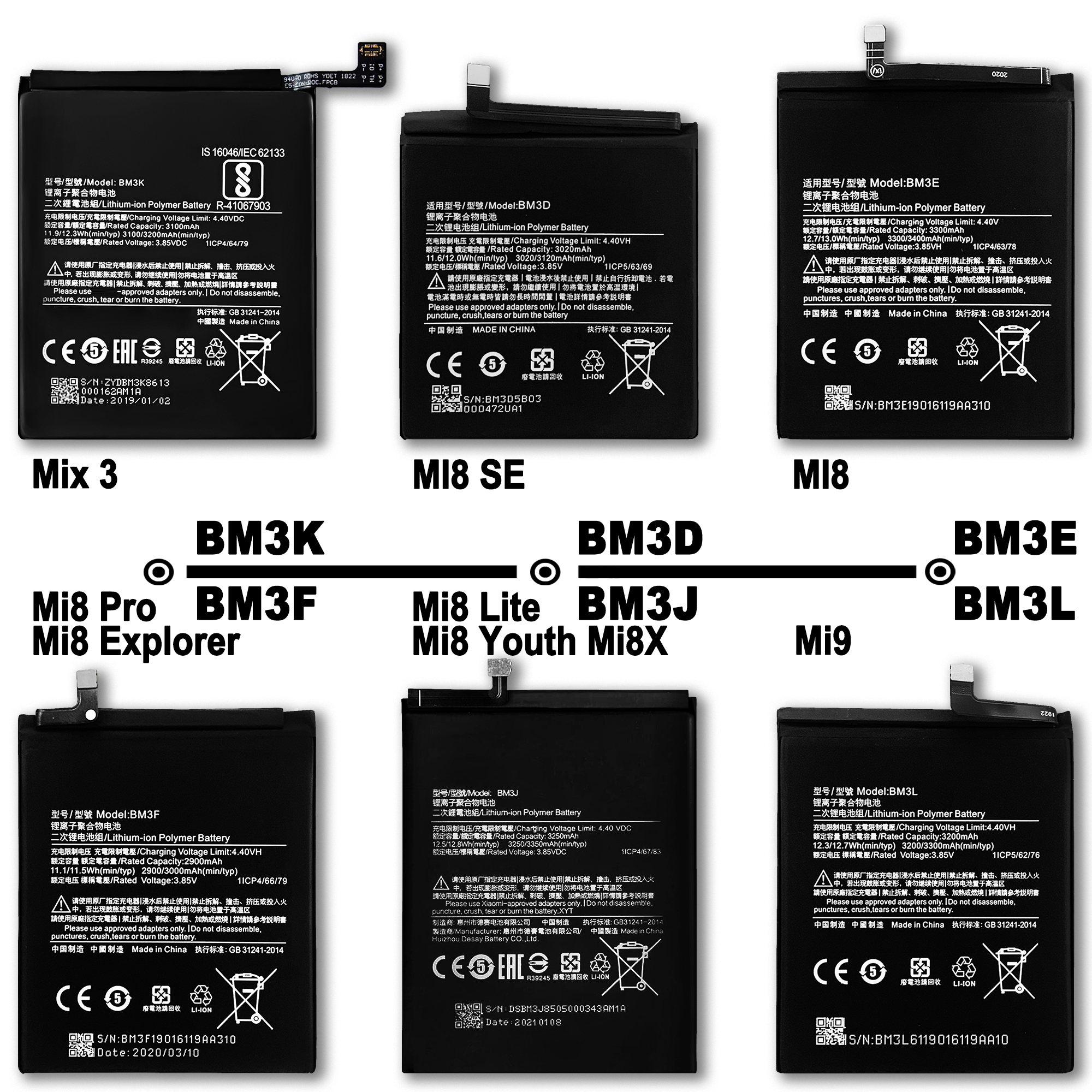Upgrade Your Phone Battery with Original Xiaomi Rechargeable Battery in Silver
