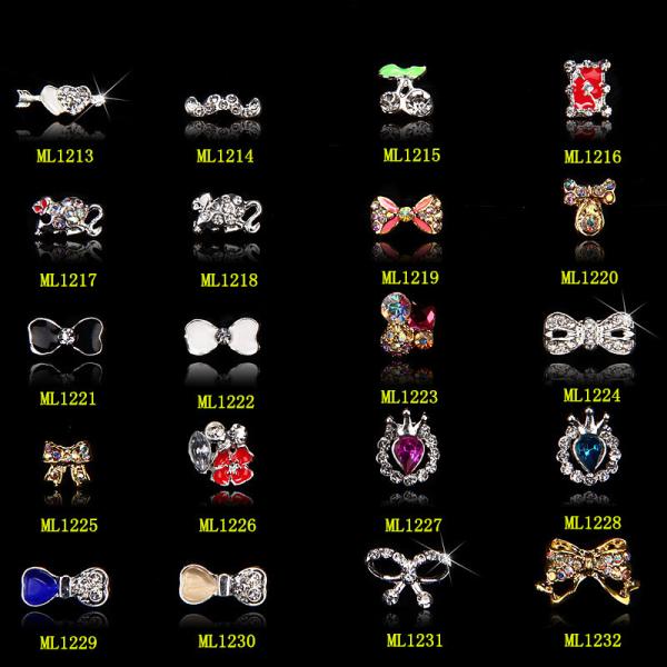 Buy cheap Gold 3D Nail Jewelry,Glitter Butterfly Rhinestones Nail Art Nail Accessories ML1213-1232 from wholesalers