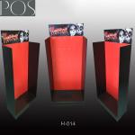 Corrugated retail hanging hook floor displays for socks